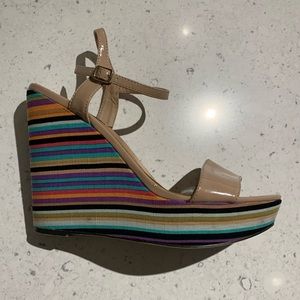Multicolor Platform Wedges